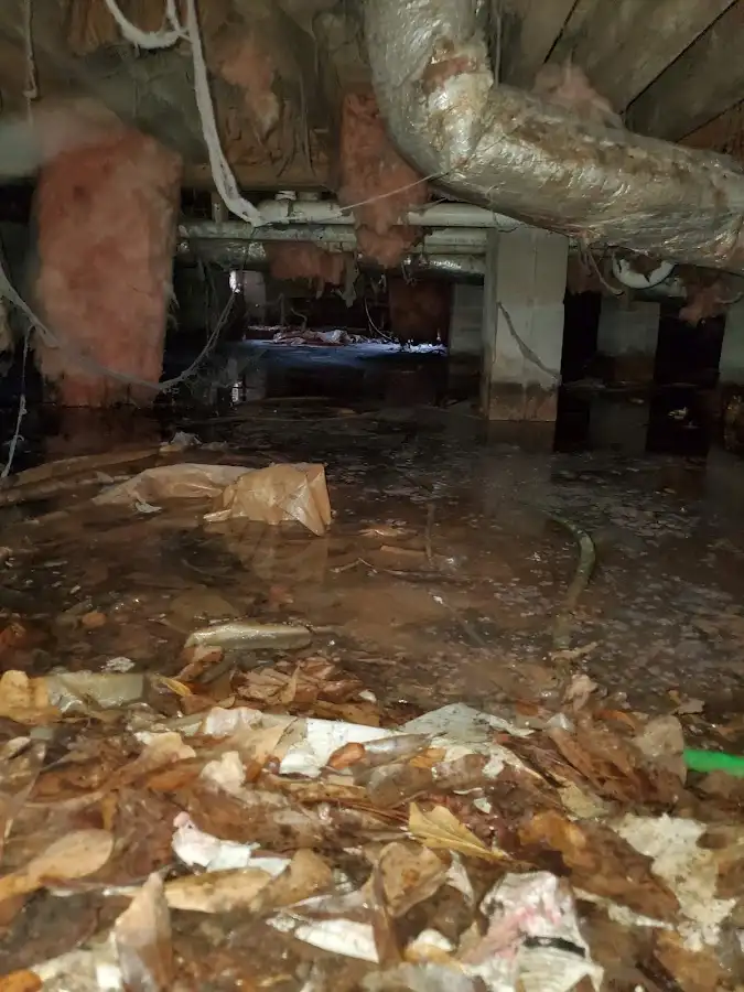 Crawl space flood assessment for Commercial Water Damage Restoration in Homestead Meadows South